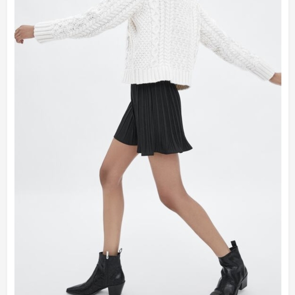 Zara Black Pleated Mini Skirt Host pick!!!! - Picture 3 of 16